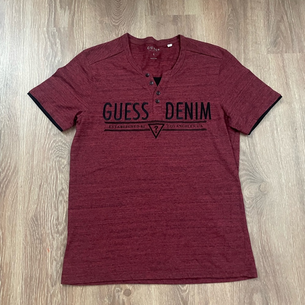 Men’s Guess Denim Large Short Sleeve Top